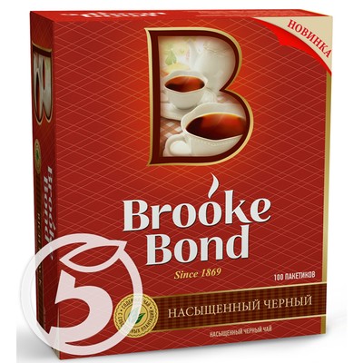 Чай "Brooke Bond" черный 100пак*1.8г по акции в Пятерочке