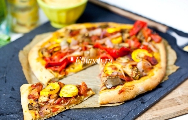 вегетарианская пицца рататуй