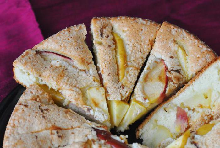 диетический пирог на кефире с яблоками