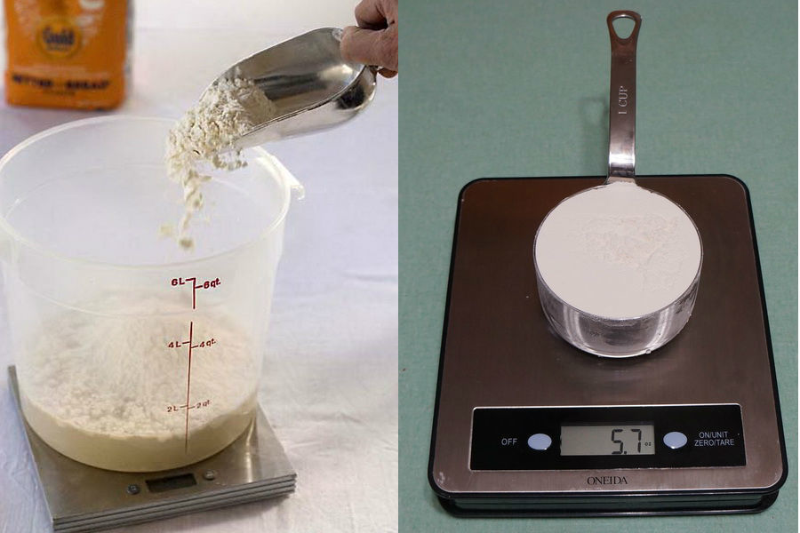 Отмеряем рис, сахар и муку без весов