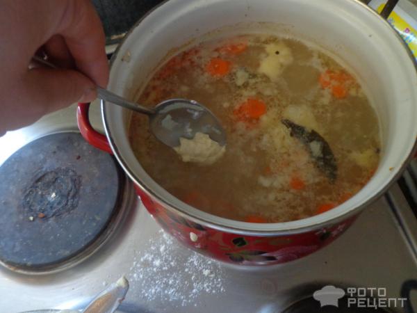 Куриный суп с клецками фото