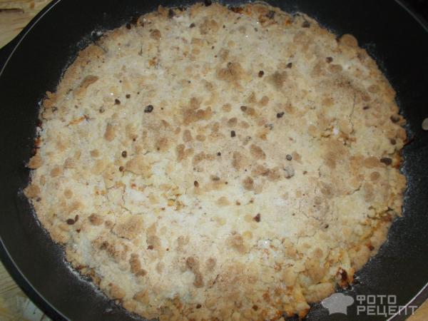 Насыпной яблочный пирог на смеси кукурузной и рисовой муки фото