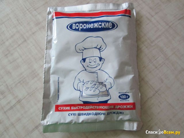 Дрожжи хлебопекарные сухие "Воронежские" быстродействующие фото