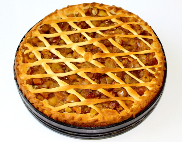 Дрожжевой пирог с яблоками - итоговое фото