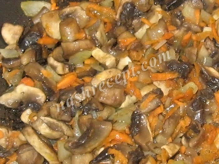 грибы с овощами для грибной подливы - griby s ovoschami dlya gribnoy podlivy