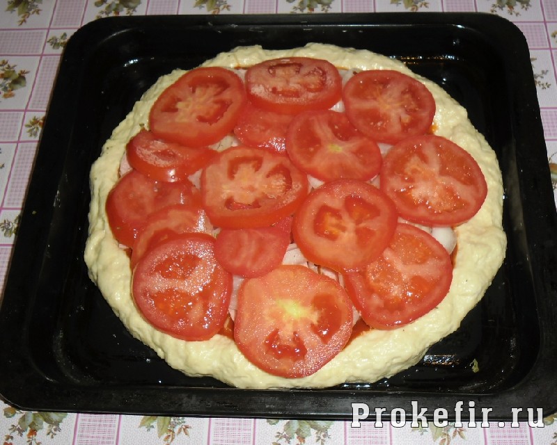 Рецепт пиццы без дрожжей на кефире: фото 10