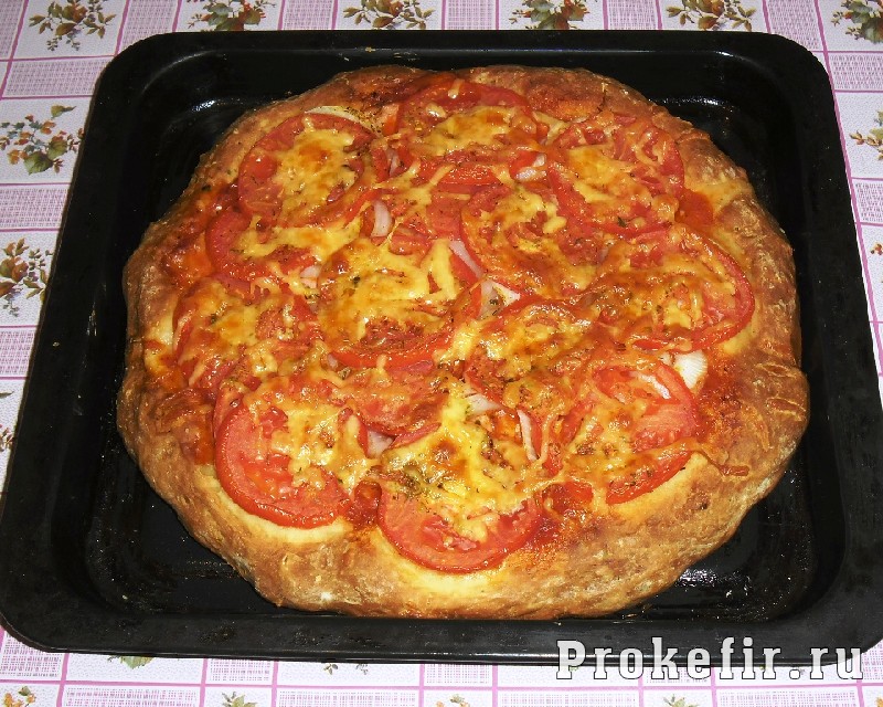 Рецепт пиццы без дрожжей на кефире: фото 12