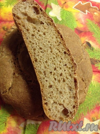 5. Бездрожжевой хлеб из цельной спельтовой муки и простокваши готов. Вот что у нас получилось