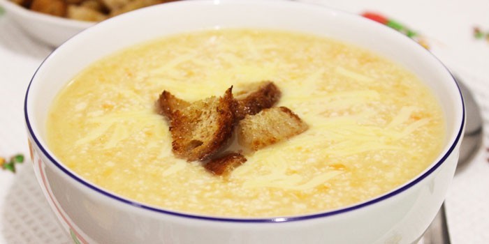 Сырный суп-пюре с картофелем