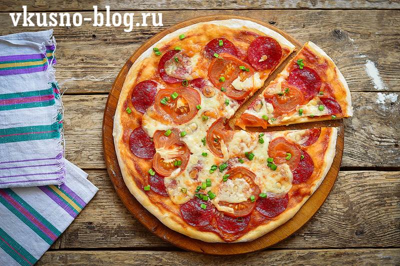 рецепт теста для пиццы без дрожжей на кефире с фото пошагово