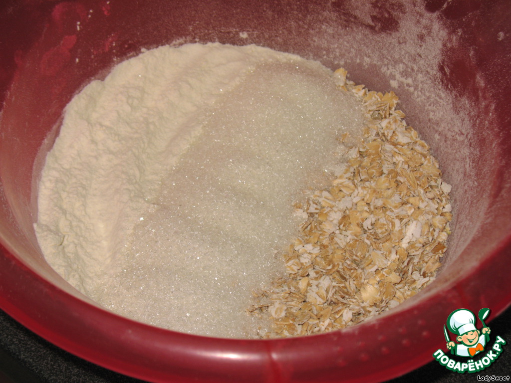 Готовим Печенье из геркулеса и блинной муки простой пошаговый рецепт приготовления с фото #2