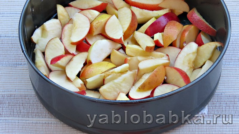Шарлотка пышная с яблоками в духовке: фото 7