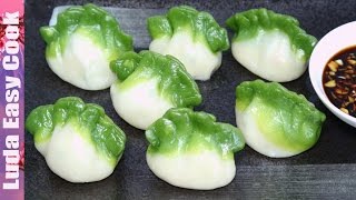 Вкусные ЦВЕТНЫЕ ПЕЛЬМЕНИ рецепт Китайские ПЕЛЬМЕНИ на пару - Spinach Green Dumpling làm Bánh há cảo