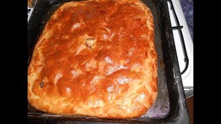 Пирог Яблочно -Сливовый. Тесто на кефире дрожжевое.