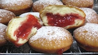 Как приготовить ПОНЧИКИ с Начинкой БЕРЛИНЕРЫ #пончики Cách làm #BánhRán Donuts Recipe