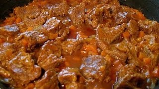How to make gravy with meat. Gravy with meat . The goulash.