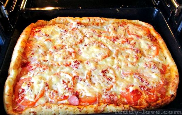 Дрожжевая пицца рецепт в домашних условиях в духовке