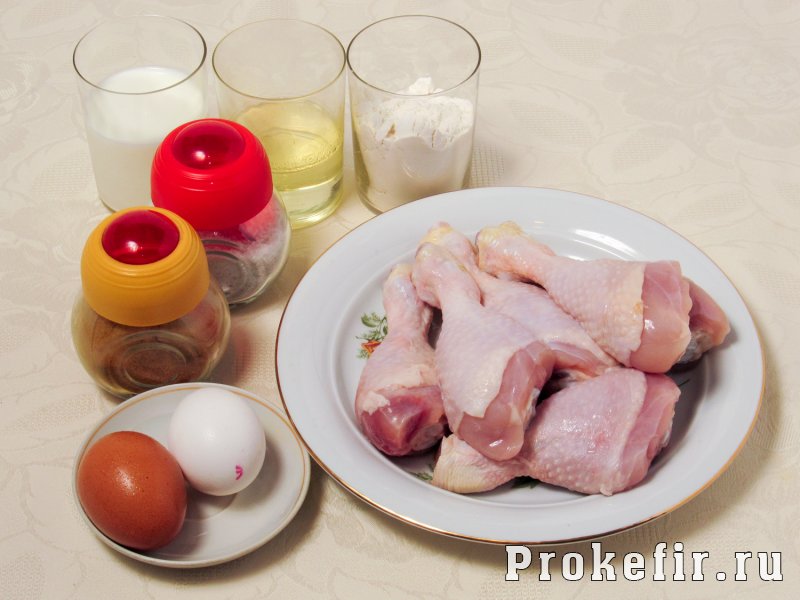 Как приготовит куриные голени на сковороде с хрустяшчей корочкой в кляре: фото 1