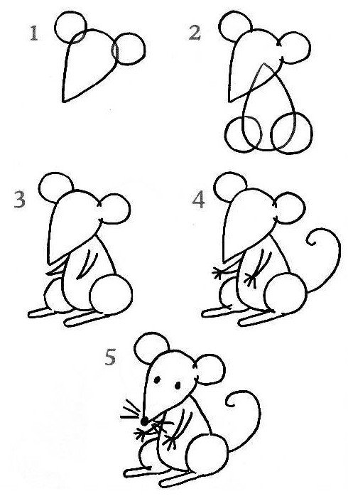Как нарисовать мышку поэтапно, фото 31