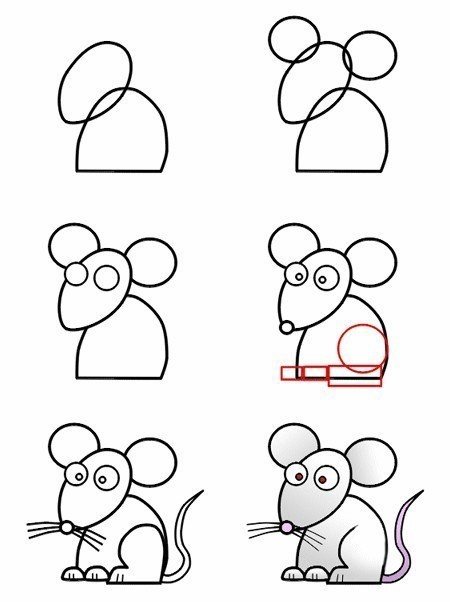 Как нарисовать мышку поэтапно, фото 28