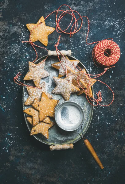 Рождественская звезда формы пряники печенье Лицензионные Стоковые Фото
