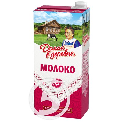 Молоко "Домик В Деревне" 3.2% 925мл по акции в Пятерочке