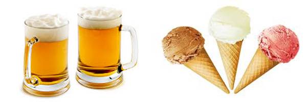 пиво и мороженое