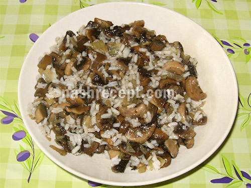 начинка рис с грибами - nachinka ris s gribami