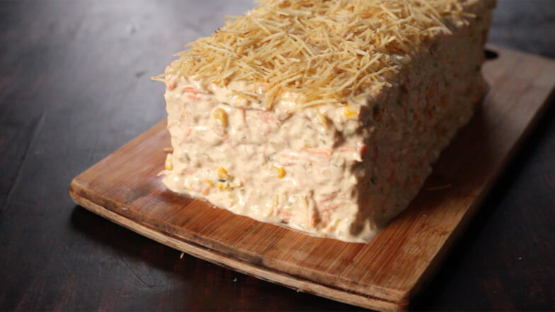 Картофельный пирог с консервированным тунцом и сыром - Процесс приготовления