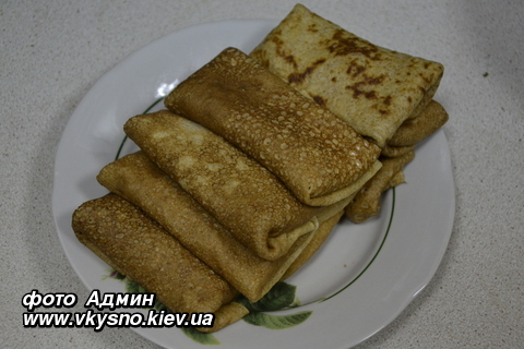 Блины из муки грубого помола с творожно-лимонной начинкой