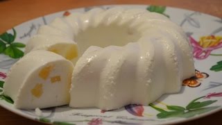 Творожный десерт бланманже. Curd dessert blancmange.