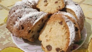 Вкусный кекс с изюмом. Простой рецепт приготовления.