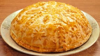 Курник - готовим праздничный пирог! / Russian chicken pie Kurnik ♡ English subtitles