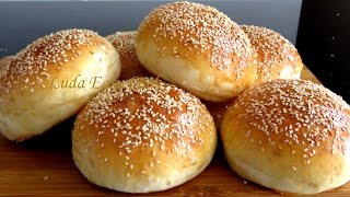 САМЫЕ ВКУСНЫЕ БУЛОЧКИ с КУНЖУТОМ для гамбургеров очень мягкие Hamburger Buns Burger Bun Bánh mì Tròn