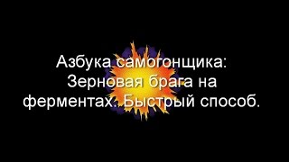 #2. Зерновая брага на ферментах. Быстрый способ.