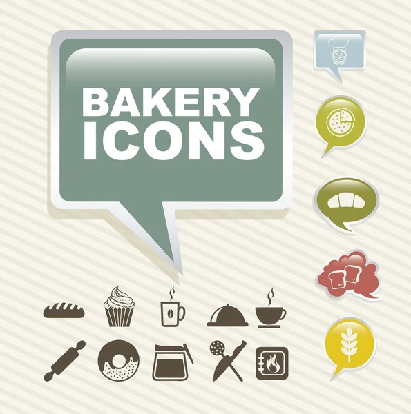 Символы пекарни Векторная Графика