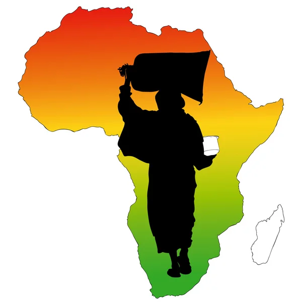 Еда и мир для Африки Стоковый Вектор
